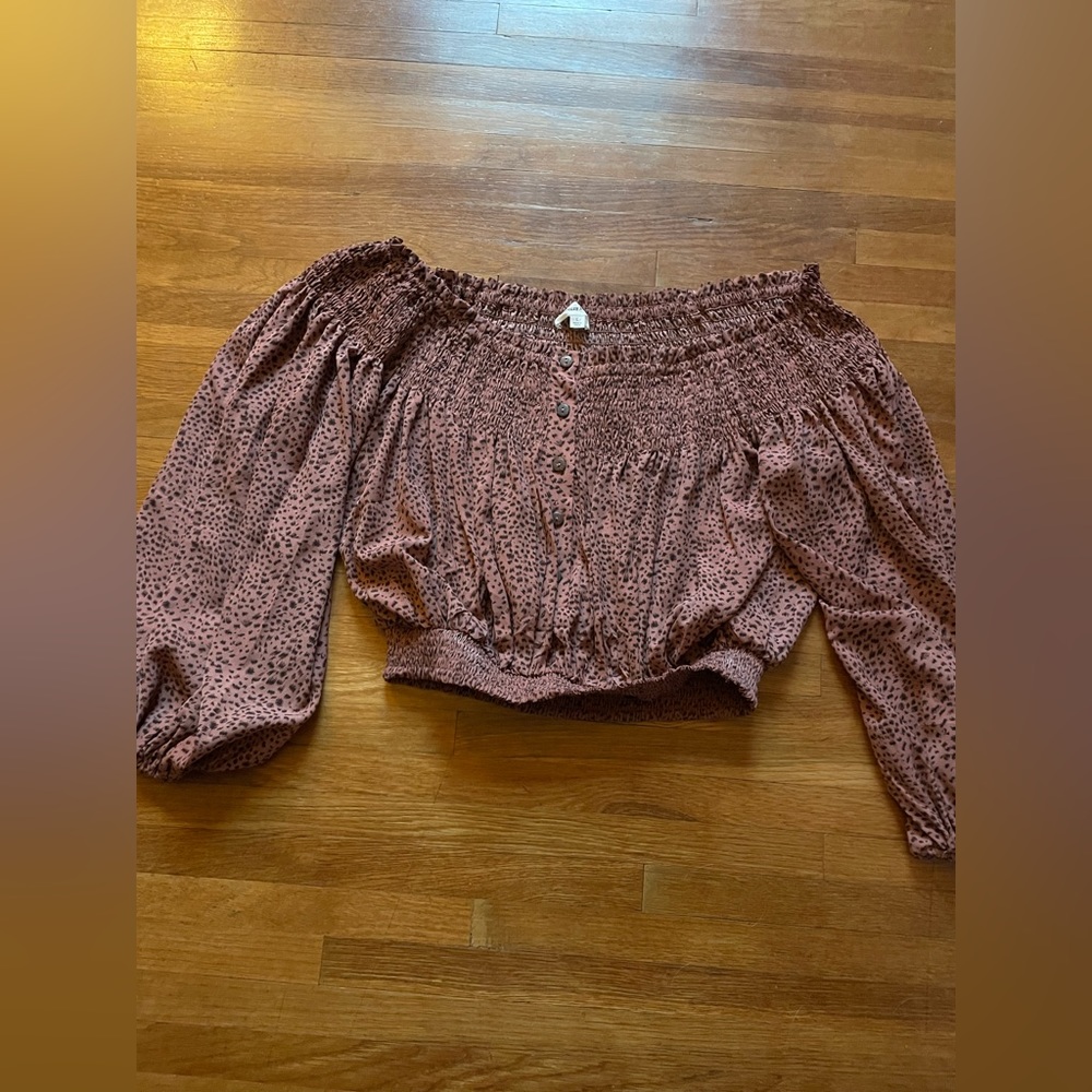 New without Tags. Newbury Kustom Off Shoulder Crop Blouse